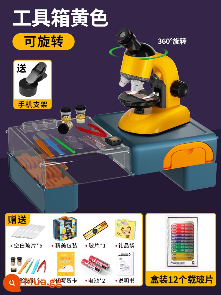 Quà tặng sinh nhật cho trẻ em nam và nữ 7 và 8 học sinh tiểu học đồ dùng học tập mười tuổi 10 bảy 8 Giáng sinh - [18 slide + Hộp công cụ] Xoay màu vàng