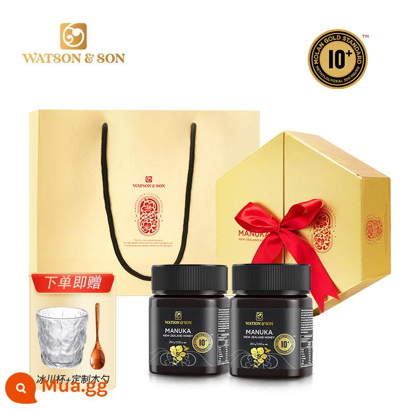 [Hộp quà năm mới] Mật ong manuka nhập khẩu New Zealand Watson 15+250g2 hộp quà tặng mật ong thiên nhiên - 10+250g*2+hộp quà vàng