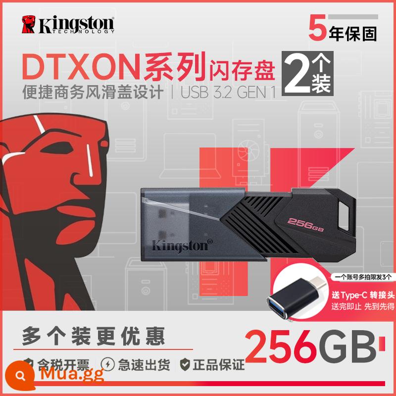 Kingston32g/64G/128G U disk DTXM 32 thanh trượt ô tô tốc độ cao USB flash drive di động U disk chính hãng U disk - DTXON/256GB 2 chiếc