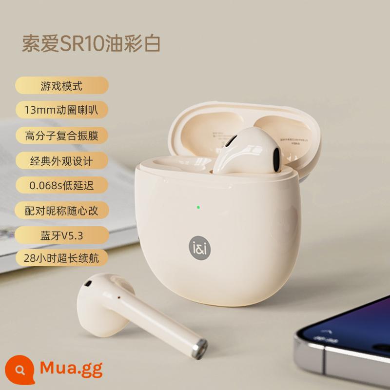 Tai nghe Bluetooth Sony Ericsson F9 không dây 2023 giảm tiếng ồn thể thao mới dành cho nam và nữ phù hợp với Apple Xiaomi Huawei 1212 - Dầu trắng SR10