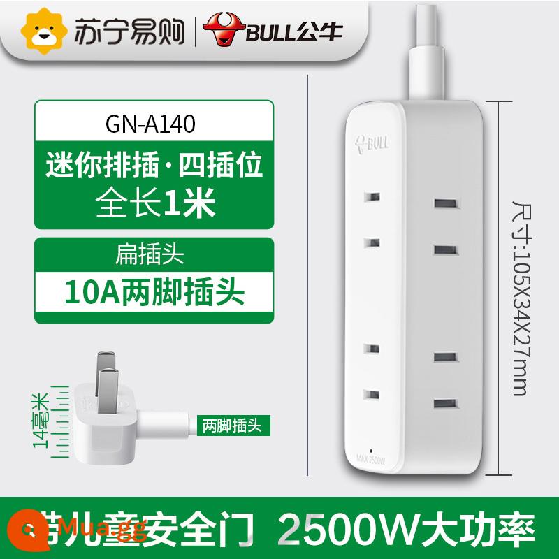 301 bò ổ cắm lưỡng cực mini nhỏ gọn điện nối dài dây hai lỗ hàng cắm 2 lỗ cắm nhỏ bảng thiết bị đầu cuối - 4 ổ cắm-1 mét/A140