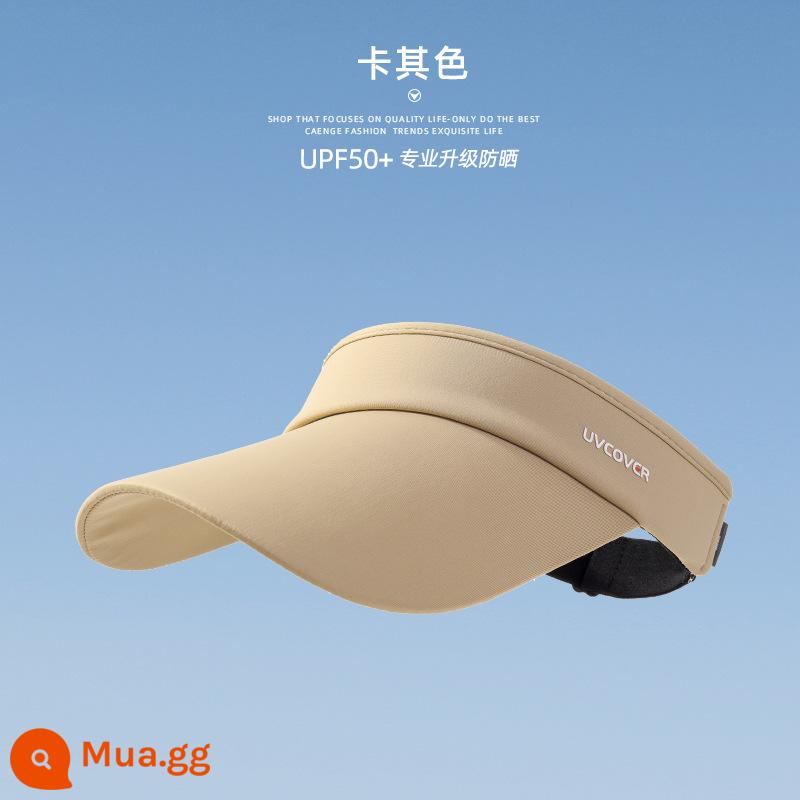 Nhật Bản UV Chạy Trống Đầu Hat Nữ Băng Lụa Chống Tia UV Mùa Hè Nón Ngoài Trời Hat 738 - Khaki