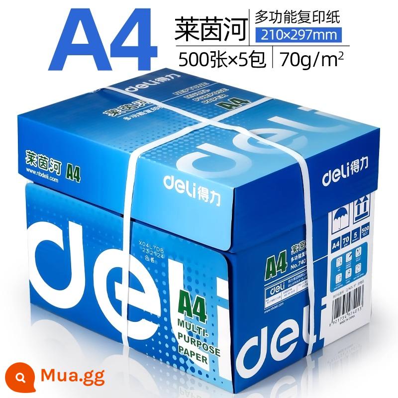 Giấy in Deli A4 Giấy A4 photocopy giấy 500 tờ full box giấy trắng hai mặt giấy nháp gói giá cả phải chăng 80g giấy một bốn giấy 70g gram một hộp 5 gói giấy máy in đồ dùng văn phòng 1730 - [Mẫu doanh nghiệp] Rhine 70g | 2500 tờ