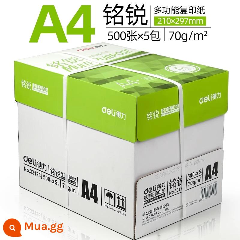 Giấy in Deli A4 Giấy A4 photocopy giấy 500 tờ full box giấy trắng hai mặt giấy nháp gói giá cả phải chăng 80g giấy một bốn giấy 70g gram một hộp 5 gói giấy máy in đồ dùng văn phòng 1730 - [Hot Sale/FCL] Mingrui 70g | 2500 tờ