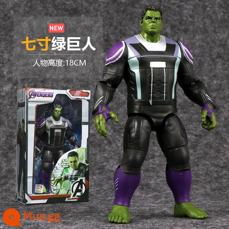 Đồ chơi mô hình người sắt Marvel trang trí mô hình mk85 Đội trưởng Mỹ 5 Avengers 3 Người nhện 2077 - [Phiên bản hộp quà 7 inch] Hulk (13 khớp di động + cao khoảng 17,5cm)