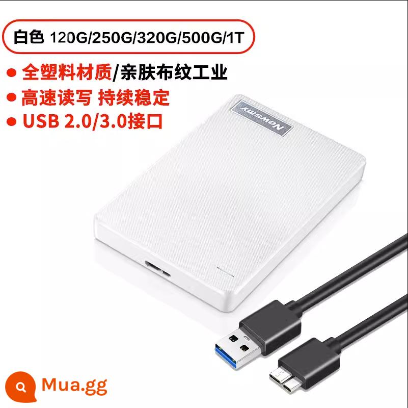 Ổ cứng di động Newman 1T gắn ngoài dung lượng lớn 500G tốc độ cao ổ cứng cơ sinh viên xách tay máy tính chính hãng 310 - trắng tươi