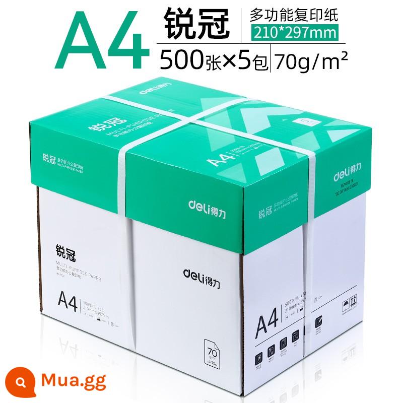 Giấy in Deli A4 Giấy photocopy A4 in giấy trắng 70g FCL 5 bao bì Giấy A4 500 tờ Giấy in A4 80g văn phòng dùng giấy nháp học sinh dùng một hộp【2101】 - [Economy/full box] Sharp Crown 70g | 2500 tờ