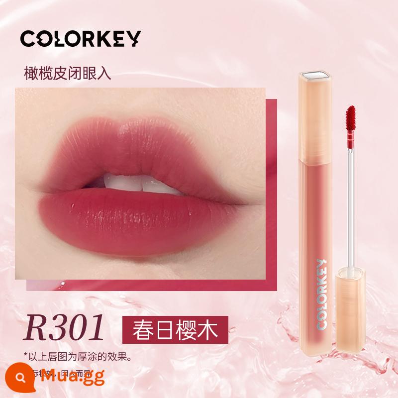 Colorkey son bóng Kelaqi air matte son môi mới son bùn son sương nữ chính hãng Ke Keqila 443 - R301 Kasuga Sakuragi