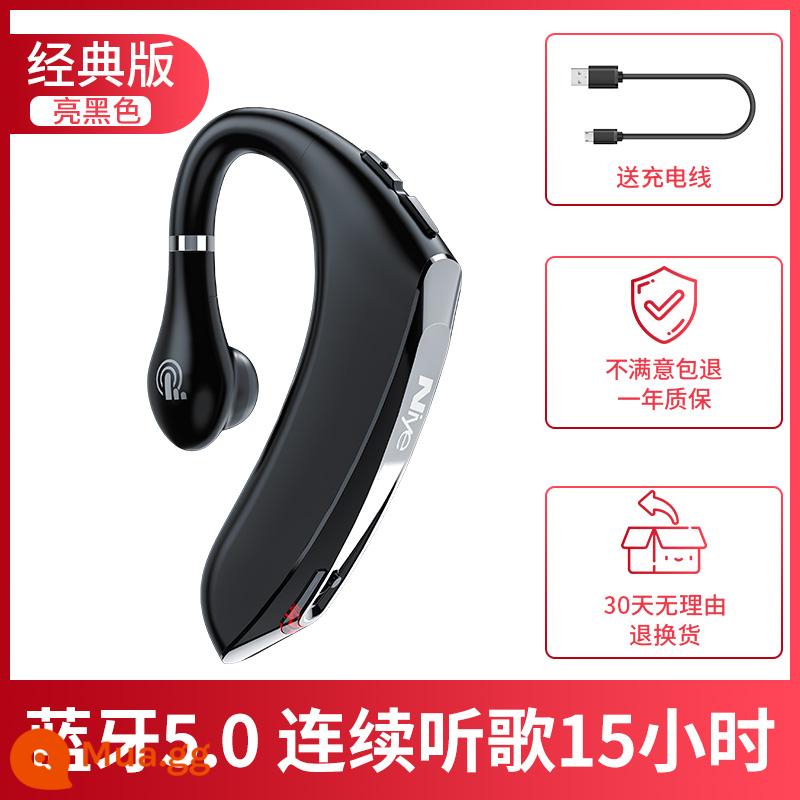 Tai nghe bluetooth 2022 new wireless business thời lượng pin siêu dài 1 tai treo tai lái xe 1098 - Màu đen sáng ★ Phiên bản cổ điển [tai nghe xoắn ốc 180 độ + nghe nhạc 15 giờ + sạc flash nhanh + Bluetooth 5.0]