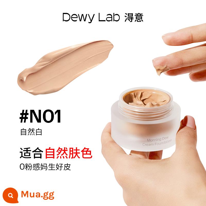 Kem nền dạng bột phát sáng đáng tự hào của Dewy Lab không làm trôi lớp trang điểm, che khuyết điểm cho da khô, nhạy cảm, dưỡng ẩm và lâu trôi 443 - #N01 trắng tự nhiên