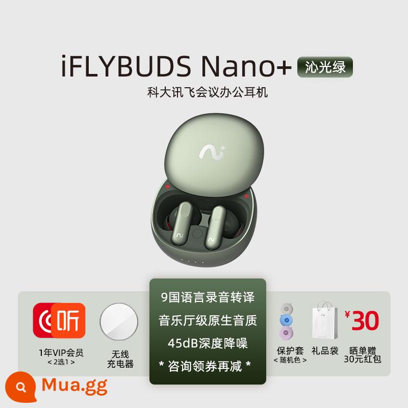 iFlytek Tai Nghe Phiên Dịch Đồng Thời Nano + Ghi Âm Hội Nghị Dịch Bluetooth Không Dây Giảm Tiếng Ồn Trong Tai 1953 - Giảm giá tư vấn·Qinguang Green