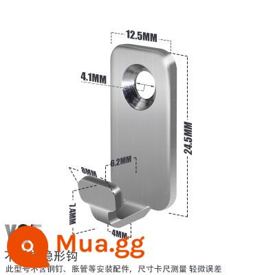 Váy cưới khung ảnh treo tường móc vô hình mạnh kim loại dày thép không gỉ lớn móc trắng dán tường - Móc Y05 (móc trần không kèm phụ kiện đinh)