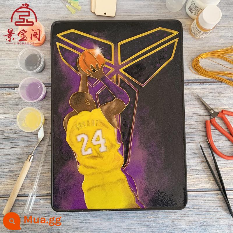 Tranh tráng men Cloisonné gói vật liệu tự làm Bức tranh tô màu vẽ tay Kobe Curry James để gửi quà cho bạn trai - Kobe Bryant Gói vật liệu 21*30