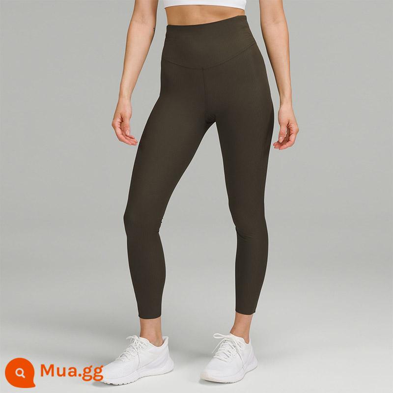 Quần legging thể thao lưng cao Base Pace dành cho nữ 24" *Phong cách có gân丨lululemon丨LW5EHQA - màu xanh ô liu đậm