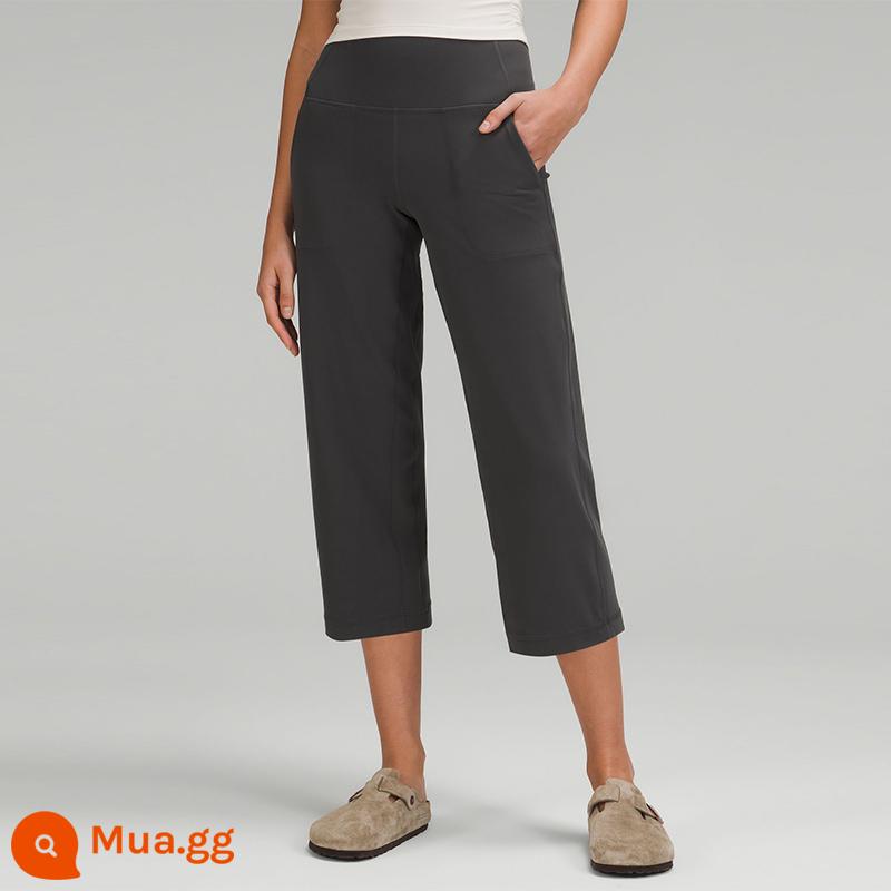 Quần dài ống rộng thể thao lưng cao Align™ dành cho nữ, phong cách khỏa thân 23"丨lululemon丨LW6BQJS - màu xám than chì