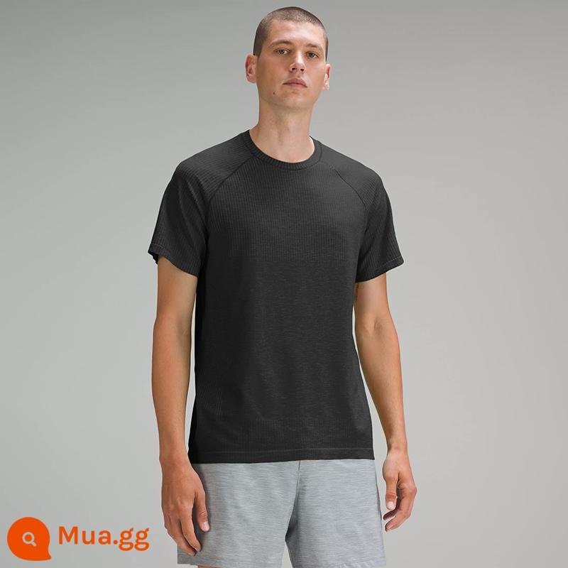 Áo phông ngắn thể thao nam Metal Vent Tech thoáng khí hàng đầu 丨lululemon LM3DOWS - than chì màu xám/đen