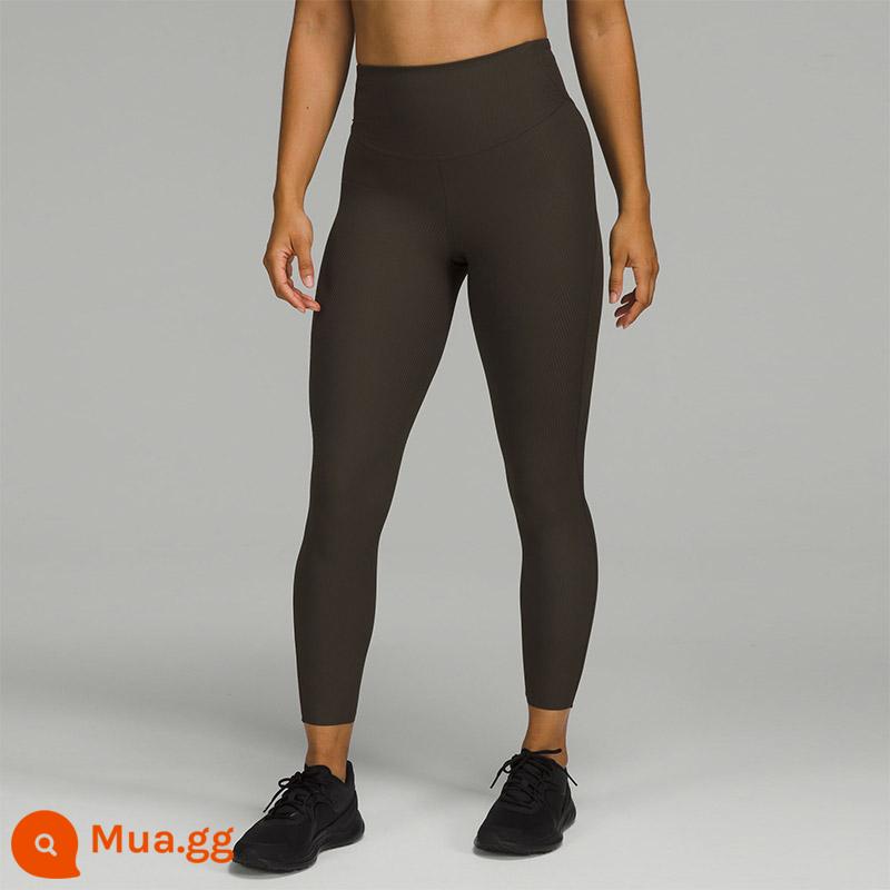 Quần legging thể thao cạp cao Base Pace dành cho nữ 25" *Phong cách có gân丨lululemon丨LW5DPTS - màu xanh ô liu đậm