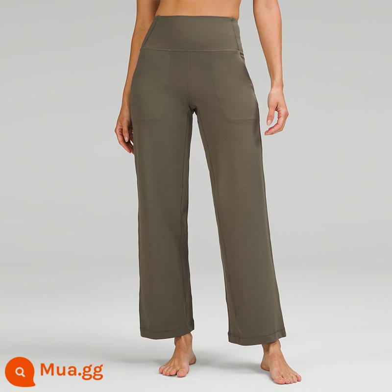 Quần ống rộng cạp cao thể thao Align™ dành cho nữ 28" Màu khỏa thân丨lululemon丨LW5ETMA - carob nâu