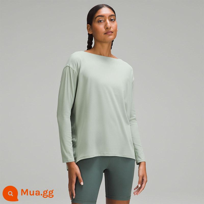 Áo thun nữ dài tay Back in Action *Nulu丨lululemon丨LW3EZXS - Bạc hà xanh