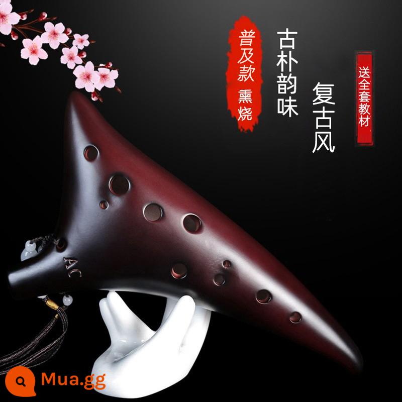 Ocarina 12 lỗ mới bắt đầu người mới bắt đầu alto C chỉnh 12 lỗ AC chuyên nghiệp gốm nhựa học sinh tiểu học 6 nhạc cụ - [Mẫu phổ biến của Songyin] Kaoru-yaki có chất lượng âm thanh tốt hơn và có mùi Kaoru-yaki nhẹ