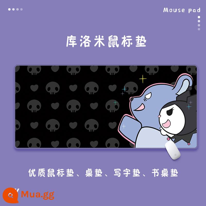 Miếng lót chuột Kulomi ngoại cỡ cô gái dễ thương chơi game chống thấm nước để bàn văn phòng máy tính lớn miếng lót bàn phím để bàn - Tím đậm D199 (51)