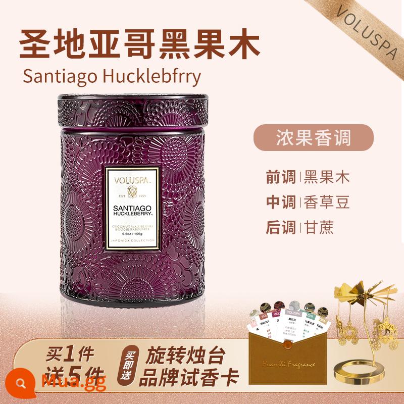 voluspa cứu trợ nhỏ nến thơm hộp quà tặng phòng ngủ hỗ trợ giấc ngủ đi bộ dầu hỏa đèn hương thơm năm mới đám cưới món quà sinh nhật - Quả Đen San Diego 156g