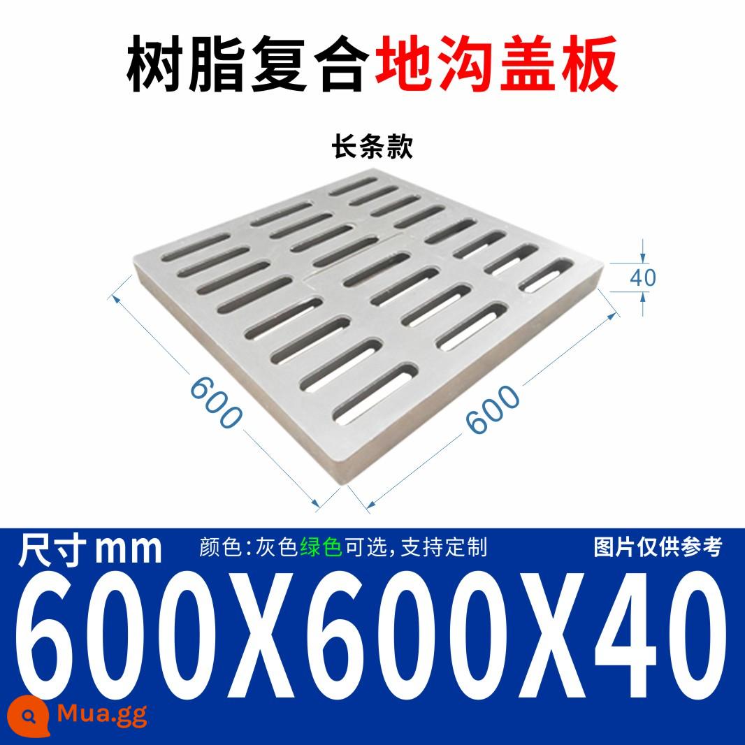 Nhựa composite bao phủ xuống mương nước mương mương nước bao phủ tấm nước mưa nhà bếp -made chống rò rỉ lưới tản nhiệt - 600*600*40