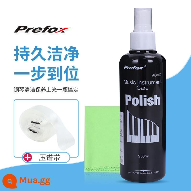 Shanye Pearl River Chất Làm Sạch Đàn Piano Đa Năng Chất Bảo Trì Điều Dưỡng Chất Lỏng Lau Chất Làm Sáng Đàn Piano Gửi Lau Vải Đánh Bóng Đàn Piano - AC102 Piano Care Agent 250ml tặng kèm khăn lau đàn piano và băng nhạc