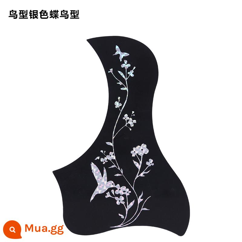 Đàn Guitar Bảo Vệ 41 Inch 40 Inch Dân Gian Cá Tính Phụ Kiện Đàn Guitar Gảy Bảo Vệ Dân Gian Đàn Guitar Bảo Vệ Miếng Dán - Loại chim chim bướm bạc