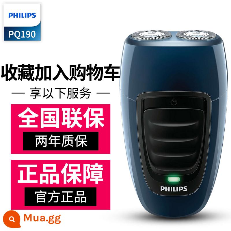 Dao cạo điện Philips dành cho nam có thể sạc lại dao cạo mini di động Cửa hàng hàng đầu chính thức của Philips chính hãng - Tiêu chuẩn màu xanh đậm