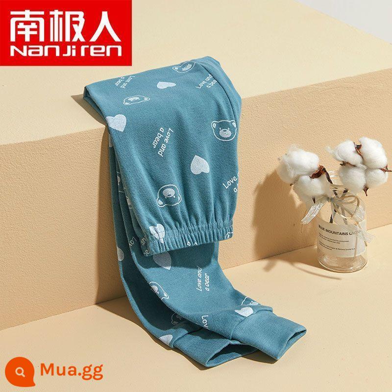 Quần vệ sinh trẻ em cotton nguyên chất Nanjiren Quần vệ sinh bé trai đơn mặc quần len cotton cho bé trai và bé lớn giữ ấm - 26146