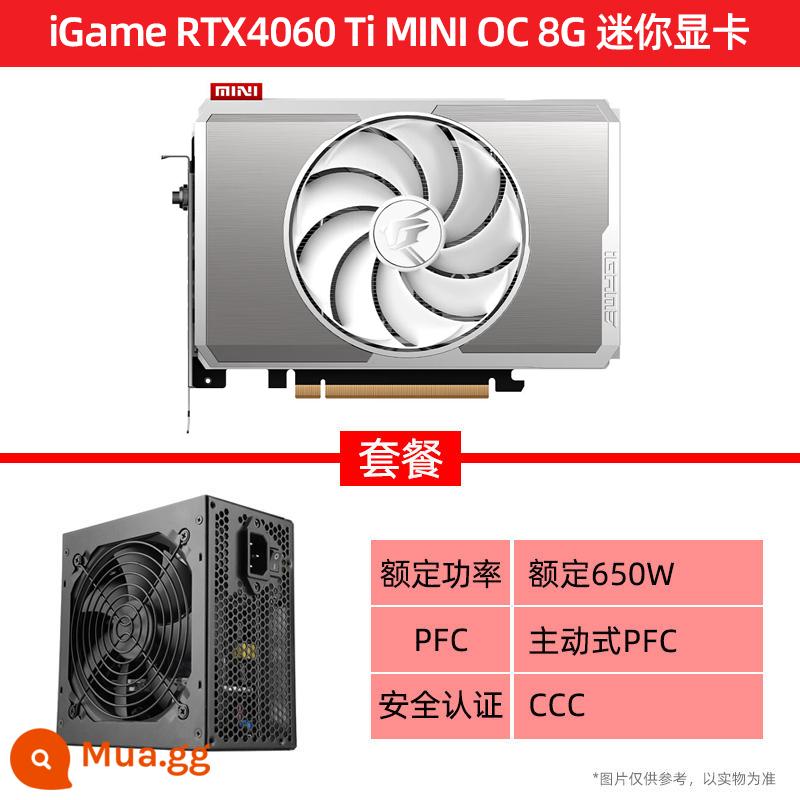 Thẻ hiển thị độc lập máy tính để bàn chơi game RTX3060/Ti Vulcan AD/Ultra white đầy màu sắc - Card đồ họa mini RTX4060TI MINI OC 8G + công suất định mức 650W