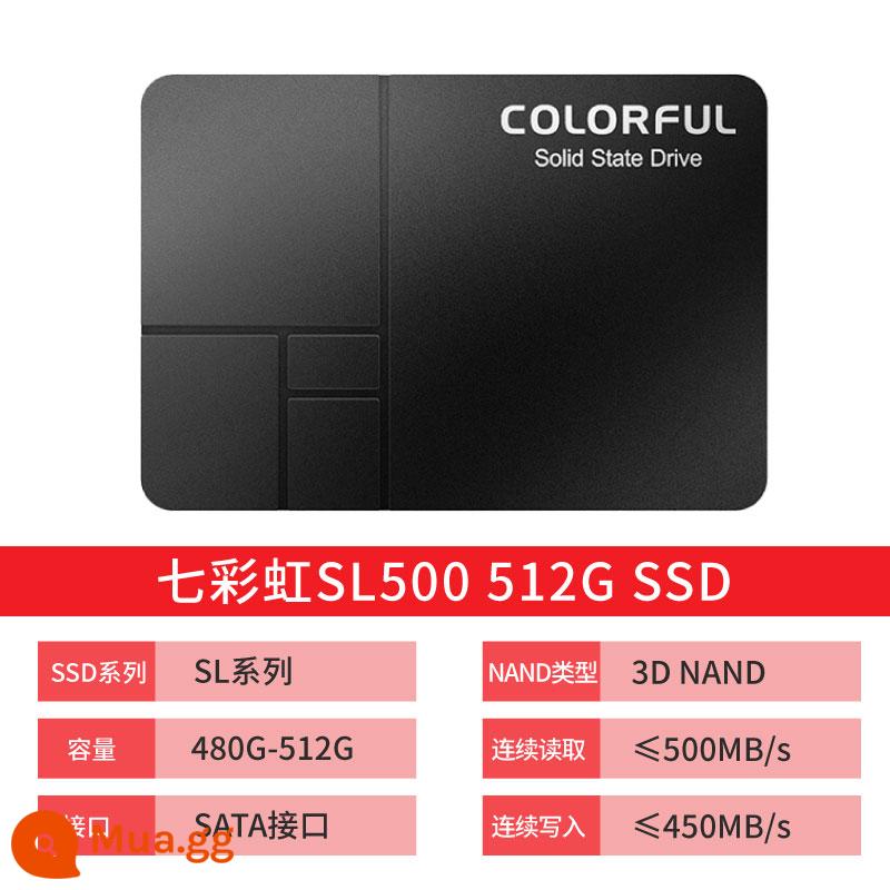 Ổ đĩa trạng thái rắn cho máy tính để bàn SSD SL500 512G 500G đầy màu sắc Giao diện SATA3 2,5 inch - SL500 512GB