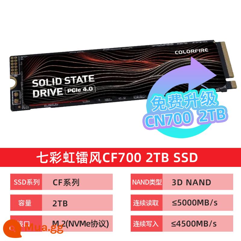 Nhiều màu sắc CN600 512G M.2 SSD máy tính để bàn NVME notebook pcie 4.0 ổ cứng thể rắn 1T - CF700 2TB