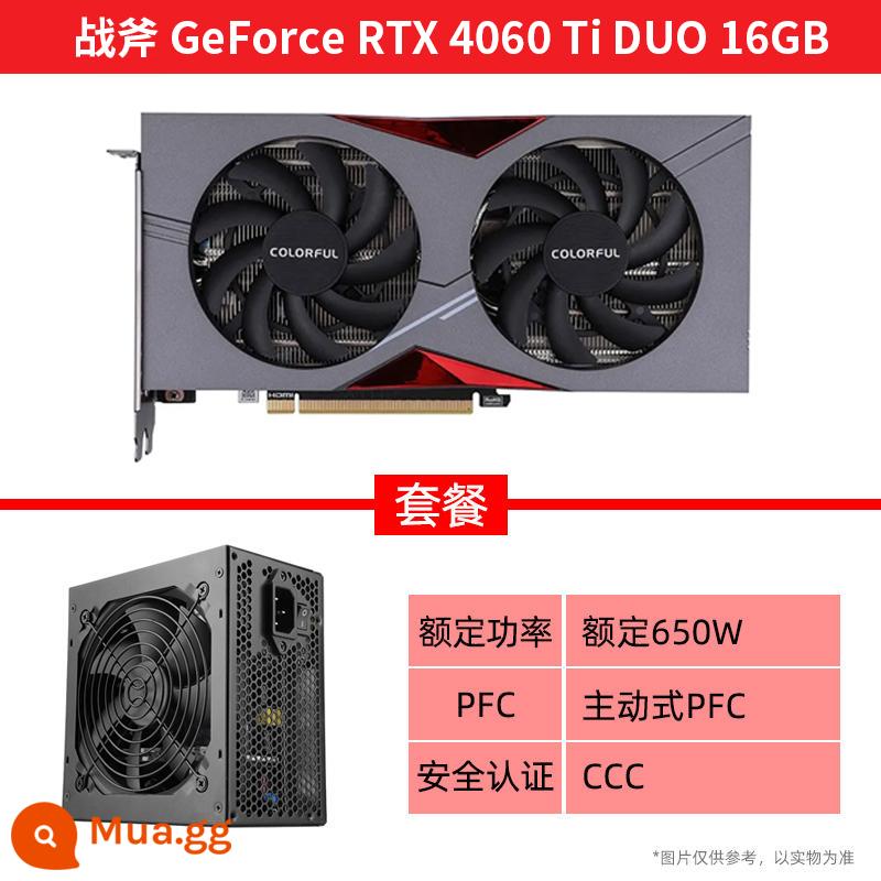 Thẻ hiển thị độc lập máy tính để bàn chơi game RTX3060/Ti Vulcan AD/Ultra white đầy màu sắc - Tomahawk RTX4060Ti DUO 16G+ công suất 650W