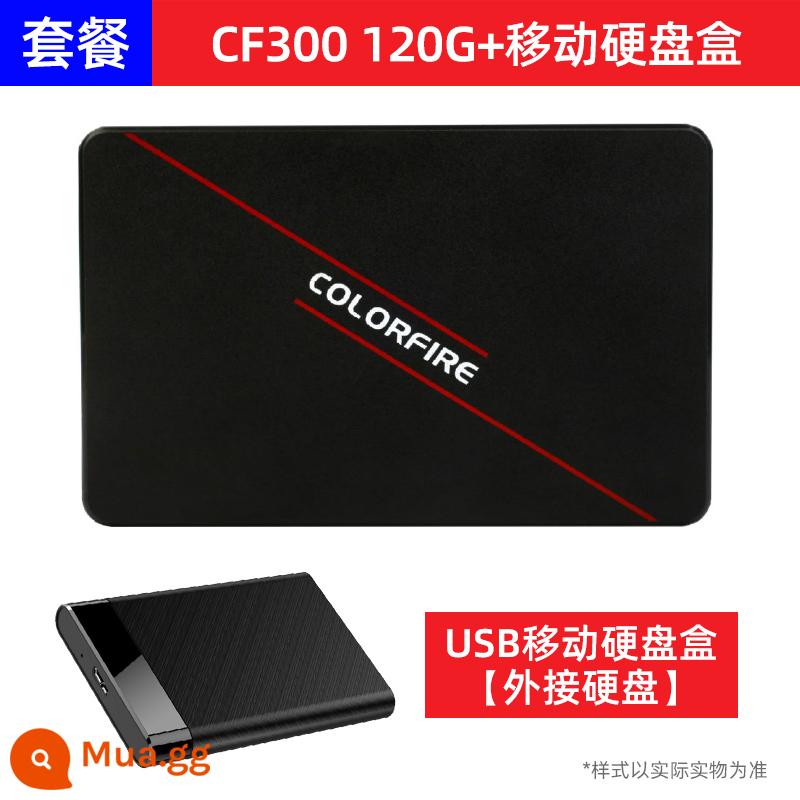 Ổ đĩa trạng thái rắn cho máy tính để bàn SSD SL500 512G 500G đầy màu sắc Giao diện SATA3 2,5 inch - CF300 120GB + hộp ổ cứng di động