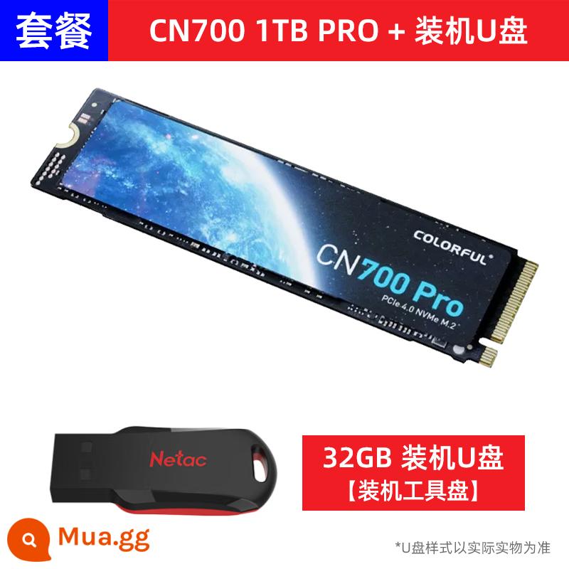 Nhiều màu sắc CN600 512G M.2 SSD máy tính để bàn NVME notebook pcie 4.0 ổ cứng thể rắn 1T - Ổ flash USB cài đặt CN700 1TB PRO + 32G