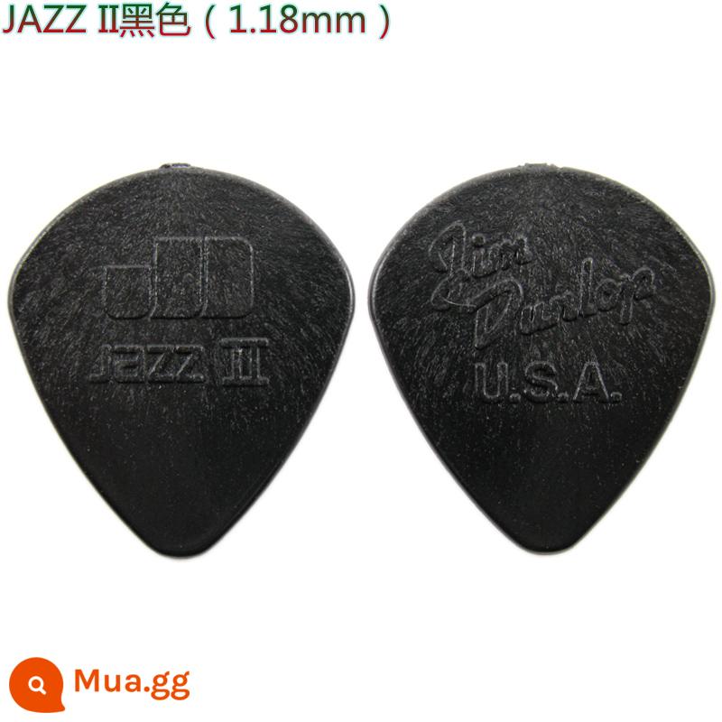 American Dunlop Jazz 3 XL MAX GRIP ULTEX JAZZ 3 gỗ dân gian guitar điện bass mái chèo - JAZZ 2 màu đen (1.18mm)