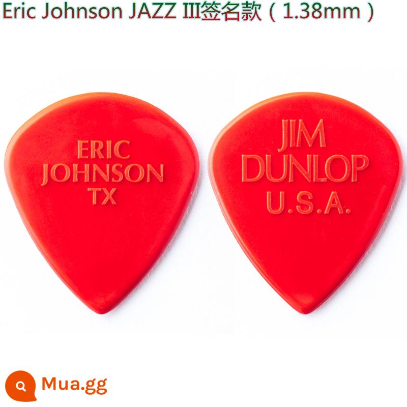 American Dunlop Jazz 3 XL MAX GRIP ULTEX JAZZ 3 gỗ dân gian guitar điện bass mái chèo - Mẫu đặc trưng của Eric Johnson (1.38mm)