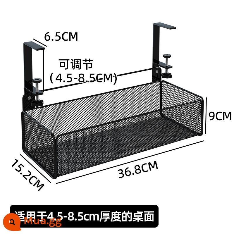 Dưới gầm bàn giá quản lý cáp quản lý cáp hộp khe cắm máy tính đáy bàn đựng cáp dữ liệu dây ổ cắm router wifi gầm bàn - Kiểu 2 móc mở rộng màu đen (loại vít)