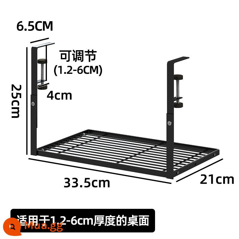 Dưới gầm bàn giá quản lý cáp quản lý cáp hộp khe cắm máy tính đáy bàn đựng cáp dữ liệu dây ổ cắm router wifi gầm bàn - Kiểu 3 Rỗng Kích Thước Nhỏ (Đen)