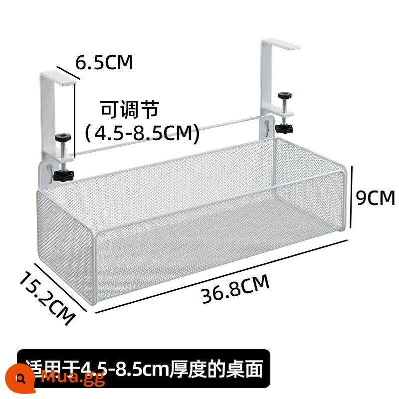 Dưới gầm bàn giá quản lý cáp quản lý cáp hộp khe cắm máy tính đáy bàn đựng cáp dữ liệu dây ổ cắm router wifi gầm bàn - Kiểu 2 móc mở rộng màu trắng (loại vít)