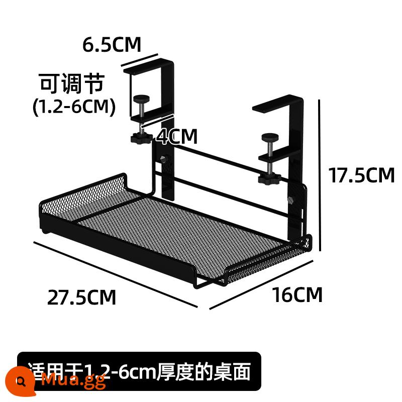 Dưới gầm bàn giá quản lý cáp quản lý cáp hộp khe cắm máy tính đáy bàn đựng cáp dữ liệu dây ổ cắm router wifi gầm bàn - Kích thước nhỏ màu đen (phiên bản có thể điều chỉnh)