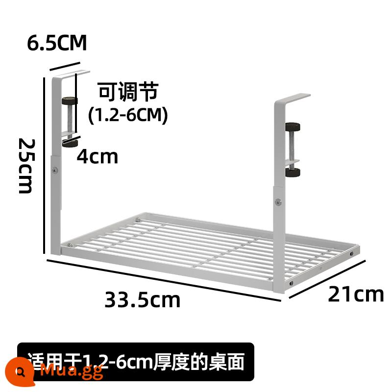 Dưới gầm bàn giá quản lý cáp quản lý cáp hộp khe cắm máy tính đáy bàn đựng cáp dữ liệu dây ổ cắm router wifi gầm bàn - Kiểu 3 Rỗng Kích Thước Nhỏ (Trắng)