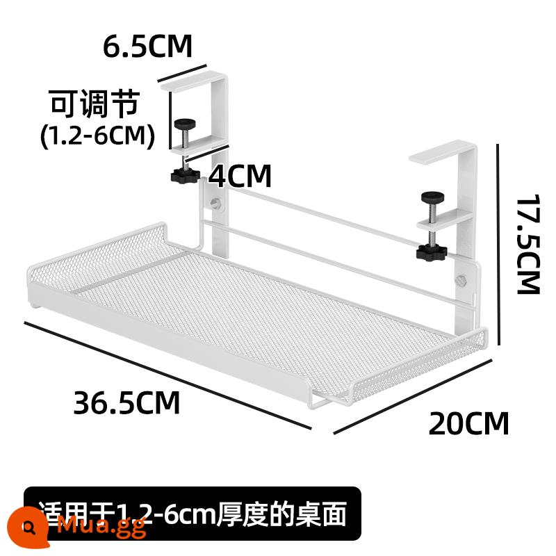 Dưới gầm bàn giá quản lý cáp quản lý cáp hộp khe cắm máy tính đáy bàn đựng cáp dữ liệu dây ổ cắm router wifi gầm bàn - Kích thước lớn màu trắng (phiên bản có thể điều chỉnh)