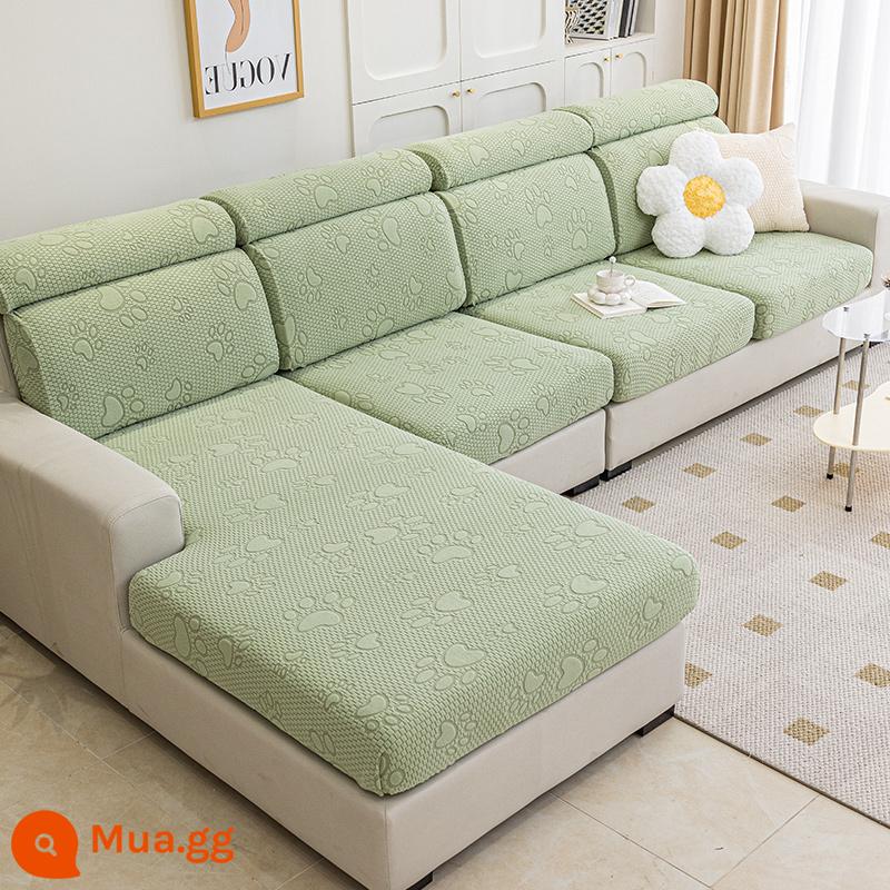 Đan kết hợp đàn hồi đa năng bao gồm tất cả ghế sofa bốn mùa đa năng đệm lưng bọc ghế sofa đệm - Móng mèo (quả xanh)