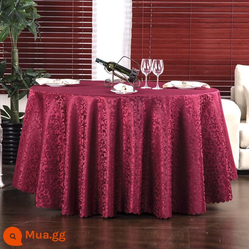 Khách sạn Bàn vải vải nghệ thuật Nhà hàng Tablecloth Nhà hàng Table Vải châu Âu bàn tròn khăn trải bàn tròn tròn bàn trải bàn tròn - Móc đôi-đỏ tía