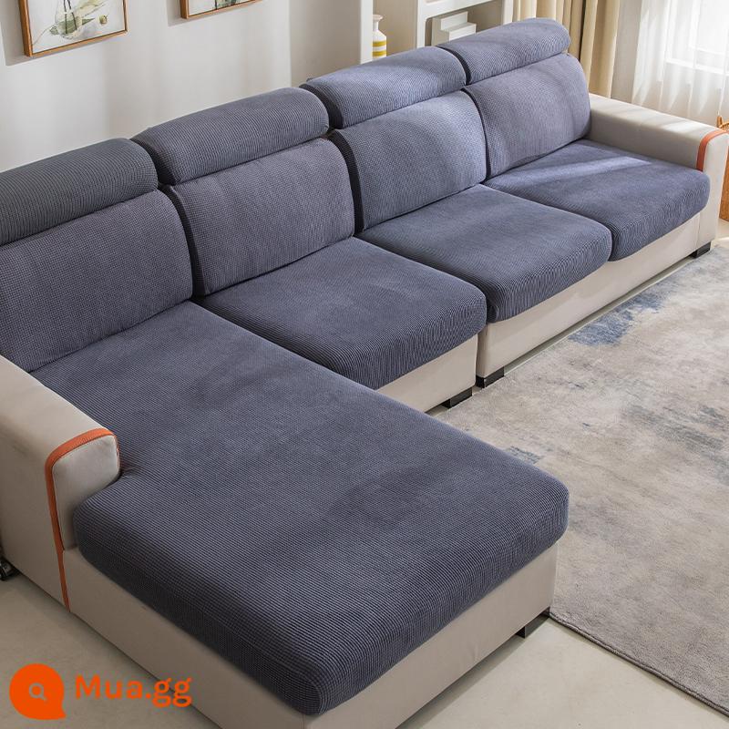 Đan kết hợp đàn hồi đa năng bao gồm tất cả ghế sofa bốn mùa đa năng đệm lưng bọc ghế sofa đệm - màu xám kim loại