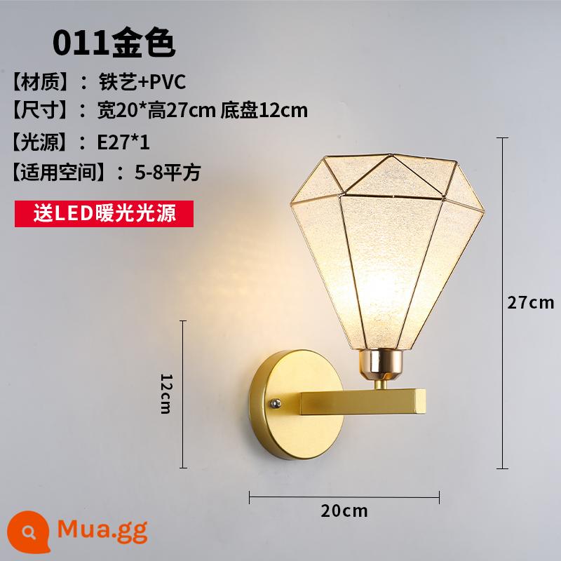 Đèn tường lưới màu đỏ LED đầu giường phòng ngủ hiện đại tối giản sáng tạo phòng khách ban công cầu thang lối đi tường Bắc Âu đèn - Đèn tường vàng Epoxy kim cương Ánh sáng ấm áp Ánh sáng trắng Xin lưu ý