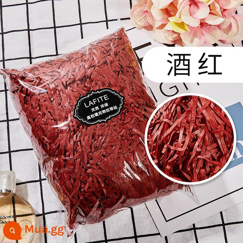 Hộp quà tặng raffia vụn giấy lụa sáng tạo hộp kẹo làm bánh Tanabata ngày lễ tình nhân đóng gói quà tặng phụ miễn phí vận chuyển - rượu vang đỏ